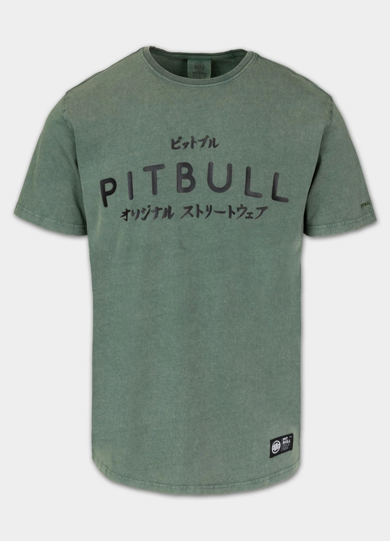 Pitbull Sports Denim Washed T-Shirt MT. FUJI